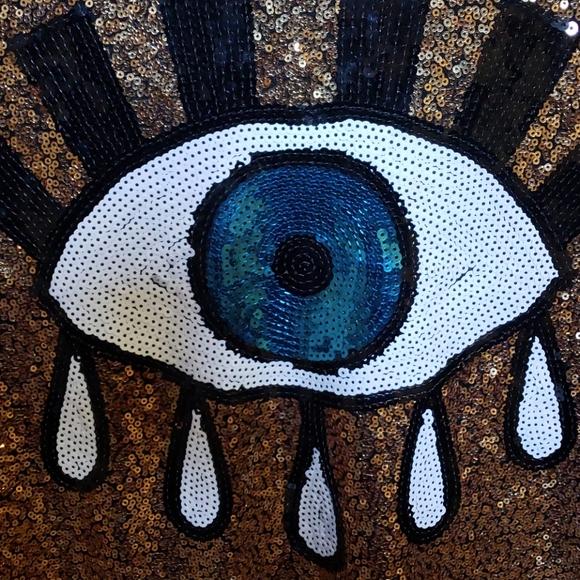 M/2 Multi Colour Sequin Short Sleeve Blouse - Picture 4 of 14